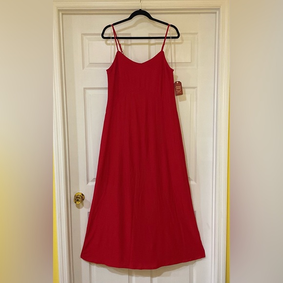 Faded Glory Dresses & Skirts - NWT Faded Glory Red Spaghetti Strap Maxi Dress Size Extra Large